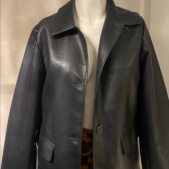 Rebecca Minkoff Black Vegan Leather Trench - L - Picture 6 of 11